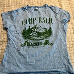 Camp Bach Team Bride T-Shirt - Light Blue
